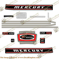 Mercury 1970 4HP Outboard Engine Decals