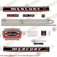 Mercury 1971 4HP Outboard Engine Decals