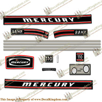 Mercury 1971 9.8HP Outboard Engine Decals