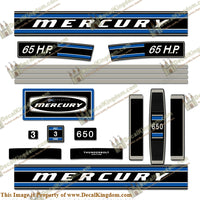 Mercury 1972 65HP Outboard Engine Decals