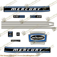 Mercury 1972 4HP Outboard Engine Decals