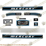 Mercury 1973 7.5hp Outboard Engine Decals