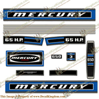 Mercury 1974 65hp Outboard Engine Decals