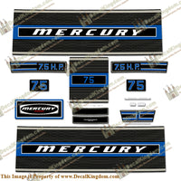 Mercury 1975 Outboard Decal Kit (Multiple Sizes Available)