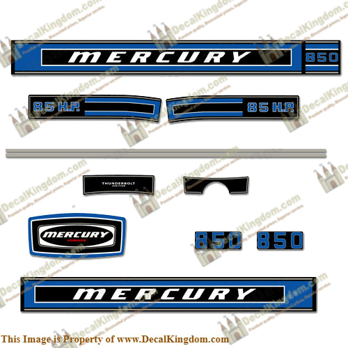 Mercury 1975 85HP Outboard Engine Decals