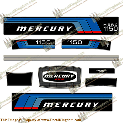 Mercury 1976 115hp Outboard Decals