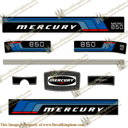 Mercury 1976 85HP Outboard Engine Decals