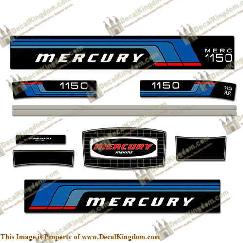 Mercury 1977 115hp Outboard Decals