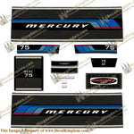 Mercury 1977 7.5HP Outboard Engine Decals