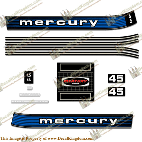 Mercury 1978 4.5HP Outboard Engine Decals