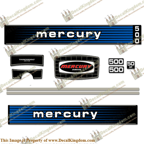 Mercury 1978 50HP Outboard Engine Decals