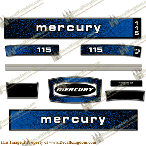 Mercury 1979 115HP Outboard Engine Decals