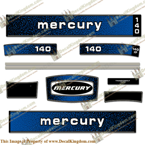 Mercury 1979 140HP Outboard Engine Decals