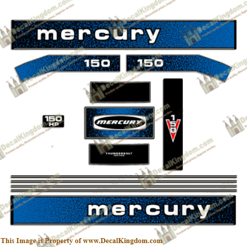 Mercury 1979 150HP Outboard Engine Decals