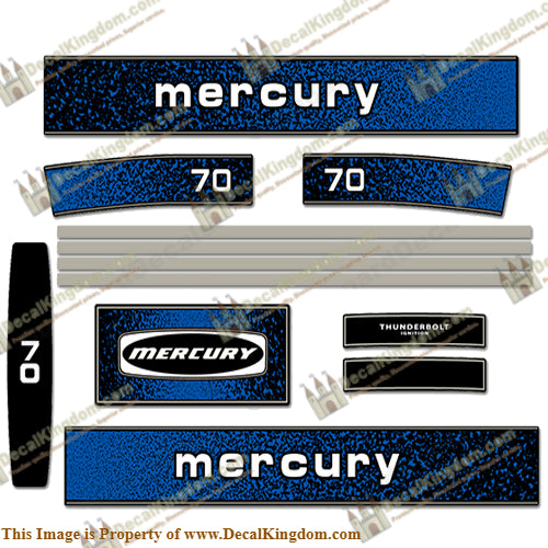 Mercury 1979 70HP Outboard Engine Decals