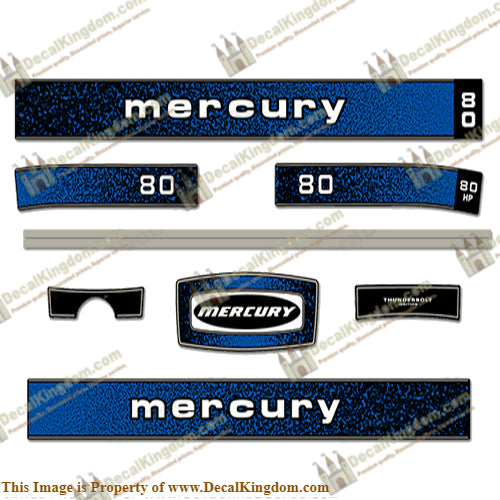 Mercury 1979 80HP Outboard Engine Decals