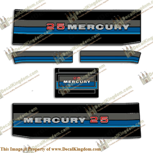Mercury 1980-1982 25HP Outboard Decals