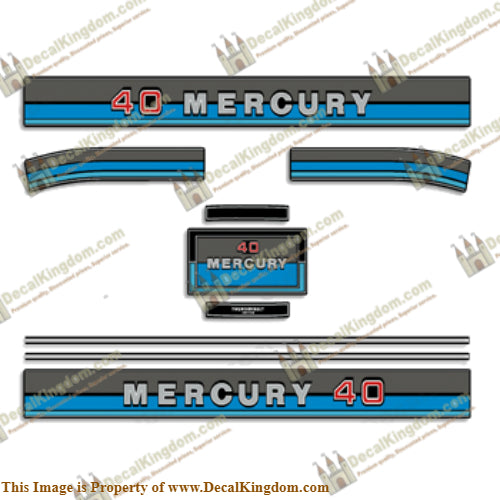 Mercury 1980-1982 40HP Outboard Decals