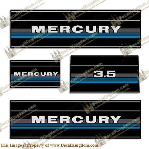 Mercury 1980 - 1983 3.5hp Outboard Engine Decals