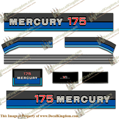Mercury 1980 175HP Outboard Engine Decals