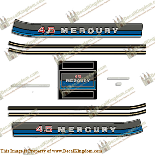 Mercury 1980 Outboard Decal Kit (Multiple Sizes Available)