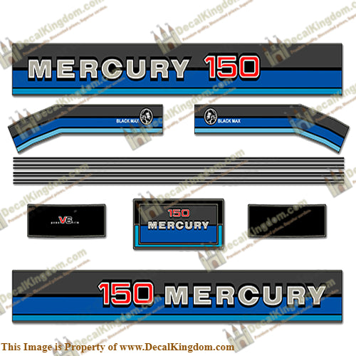 Mercury 1981 150HP Outboard Engine Decals