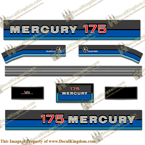 Mercury 1981 175HP Outboard Engine Decals