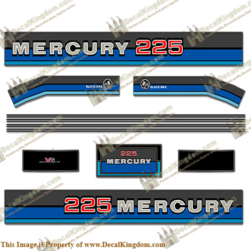 Mercury 1981 225HP Outboard Engine Decals
