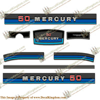 Mercury 1981 50hp Outboard Engine Decals