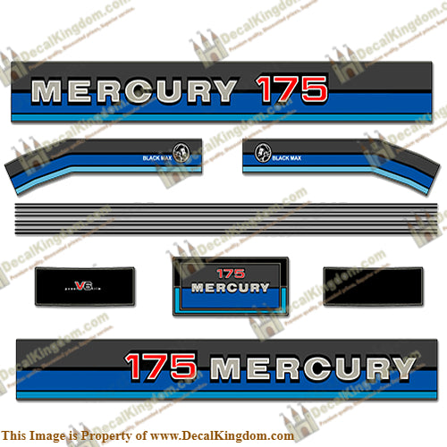 Mercury 1982 175HP Outboard Engine Decals