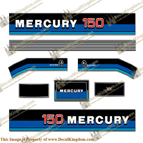 Mercury 1983 150HP Outboard Engine Decals