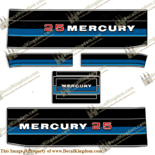Mercury 1983 18HP Outboard Engine Decals