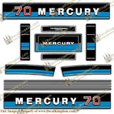 Mercury 1983 Outboard Decal Kit (Multiple Sizes Available)