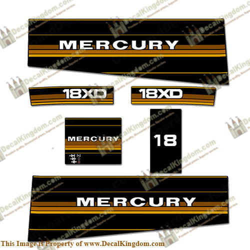 Mercury 1984-1985 18hp Outboard Decals
