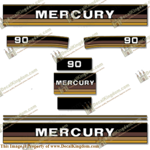 Mercury 1984-1985 90hp Outboard Decals