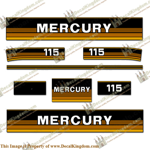 Mercury 1984 - 1985 115hp Outboard Decals