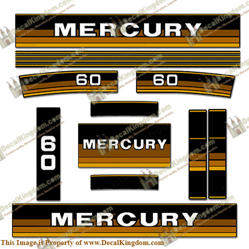 Mercury 1984 60hp Outboard Decals