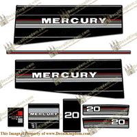 Mercury 1987 20HP Outboard Engine Decals