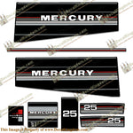 Mercury 1987 25HP Outboard Engine Decals