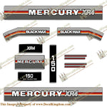 Mercury 1988 150HP XR4 BlackMax Outboard Engine Decals