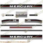 Mercury 1988 35HP Outboard Engine Decals