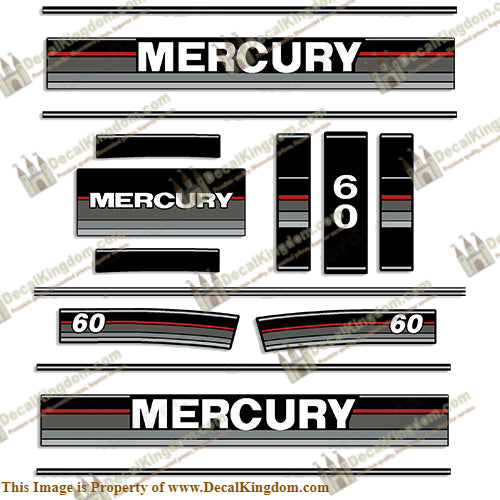 Mercury 1989-1990 60HP Outboard Decals