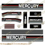 Mercury 1989 135HP Outboard Engine Decals