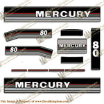 Mercury 1989 80HP Outboard Engine Decals