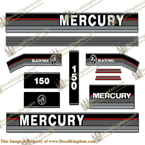Mercury 1990 150HP Outboard Engine Decals