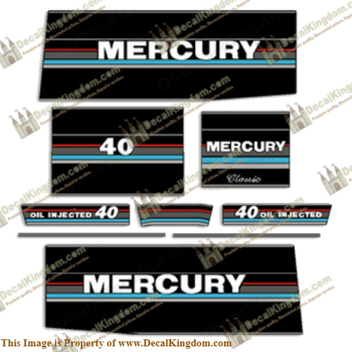 Mercury 1990 40HP Oil Injected Decals