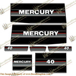 Mercury 1990 40HP Outboard Engine Decals