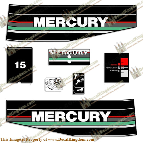 Mercury 1991 - 1992 Outboard Decal Kit (Multiple Sizes Available)