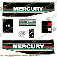 Mercury 1991 15HP Outboard Engine Decals