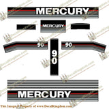 Mercury 1991 - 1992 Outboard Decal Kit (Multiple Sizes Available)